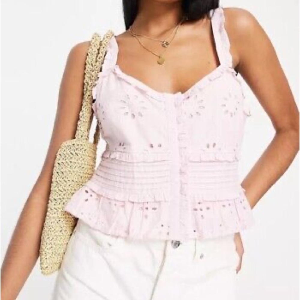 Topshop Pintuck Cami Top